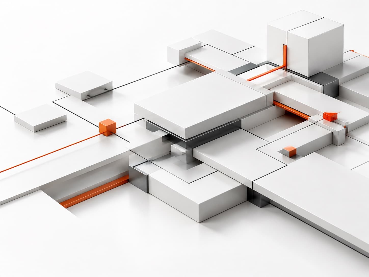 Abstract engineered system with connected components